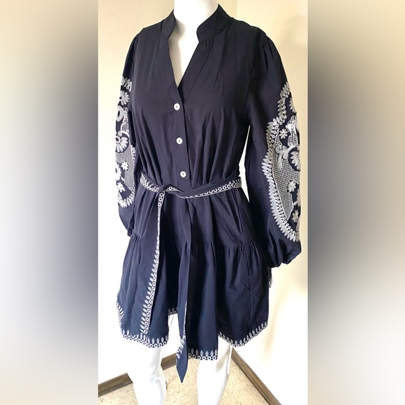 7 For All Mankind Dresses & Skirts - 7 For All Mankind navy mini beautiful boho dress cotton summer/vacation.